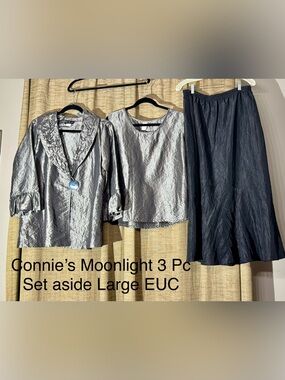 Women’s Shimmery Silver Round-Neck Top —